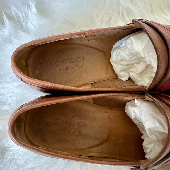 Gucci Mens Brown Leather Loafers - Picture 5 of 6